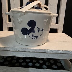 Rae Dunn Disney Mickey Mouse Double-Sided Small Crock.